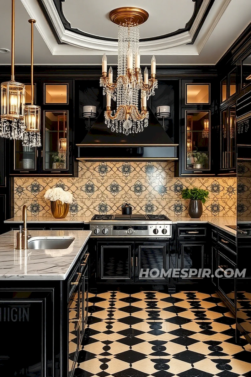 Art Deco Glamour with Mirrored Cabinets