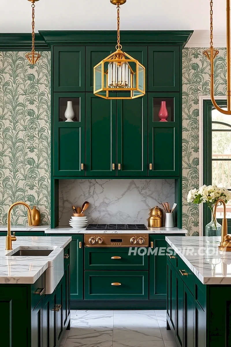 High Style Contrasting Colors in Kitchen