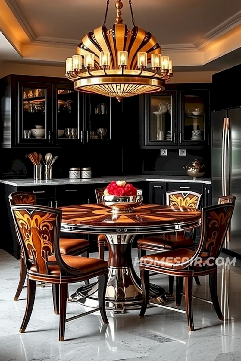 Streamlined Reflective Utensils in Kitchen