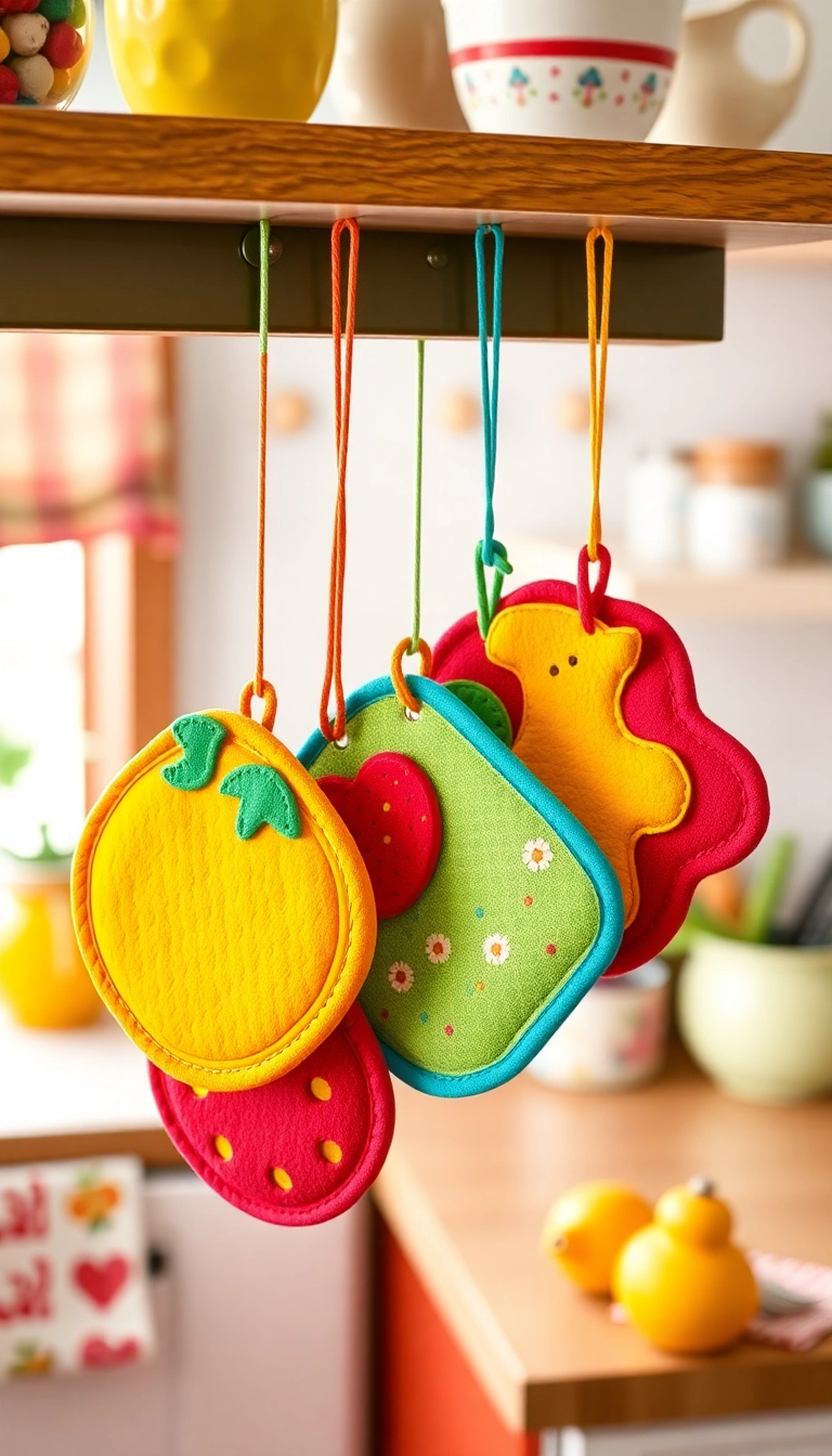 4. Playful Pot Holders