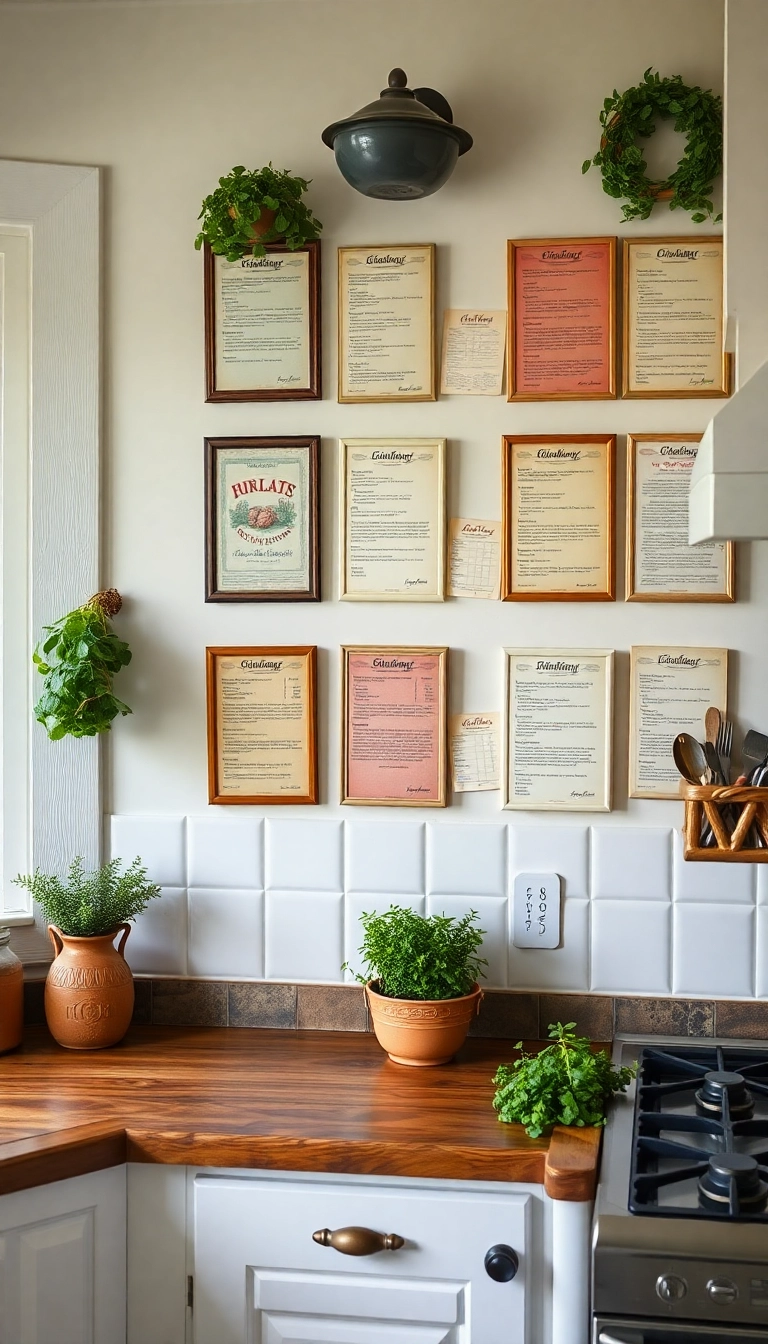 14. Vintage Recipe Cards Display