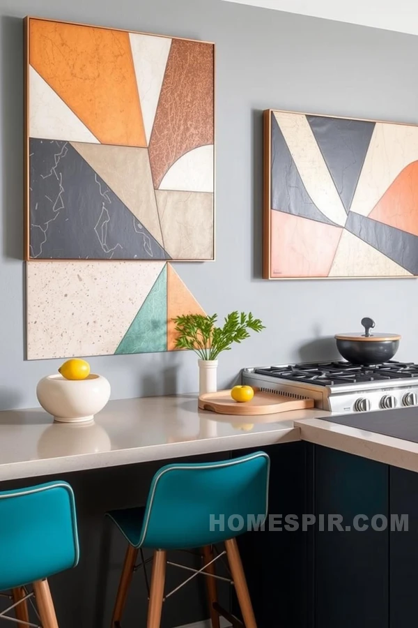 Abstract Geometric Kitchen Wall Art