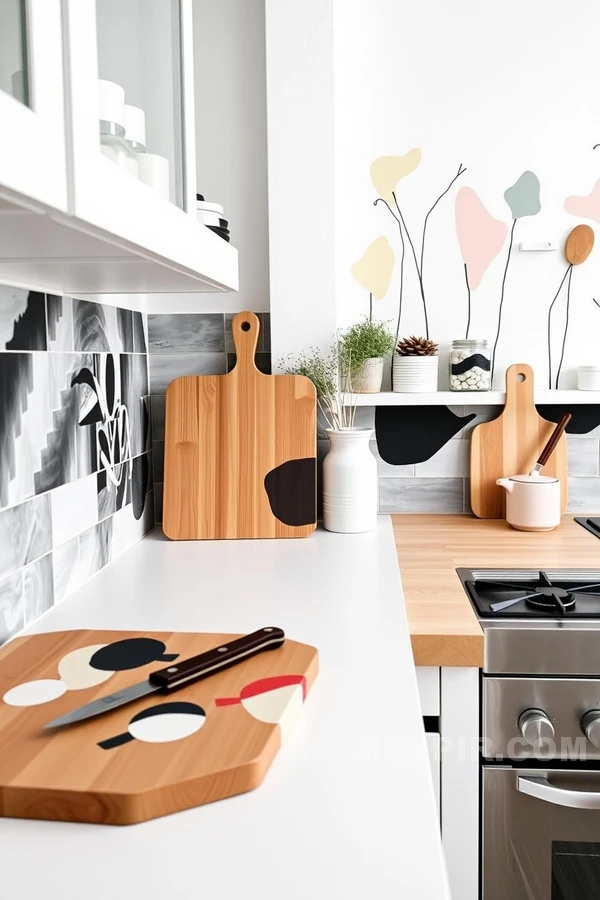 Abstract Murals as Kitchen Decor Elements