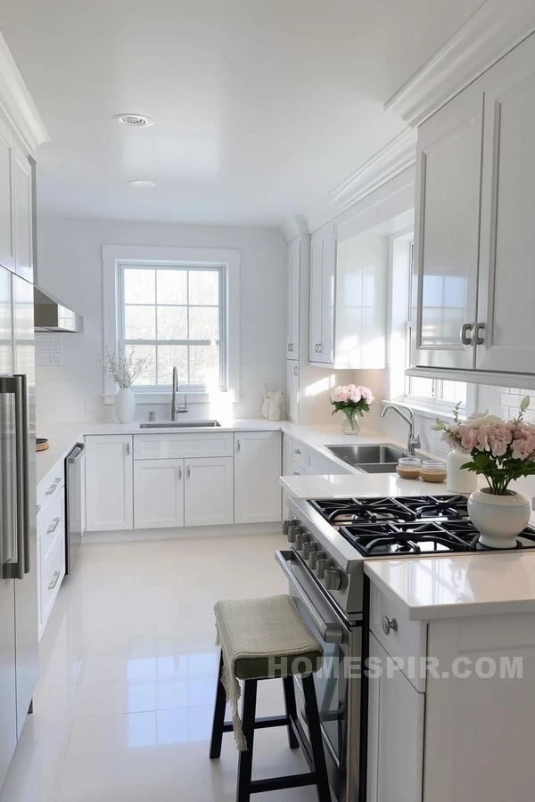 Achieving Openness with White Kitchen Designs