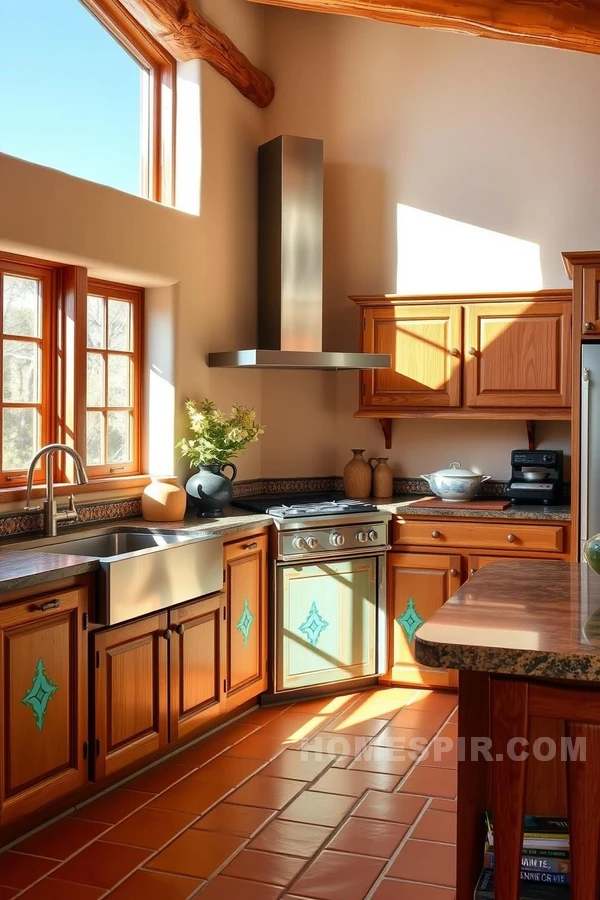 Adobe Sunlit Southwestern Kitchen Design