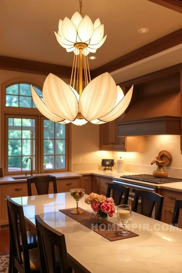 Ambient Lotus Blossom Chandelier Decor