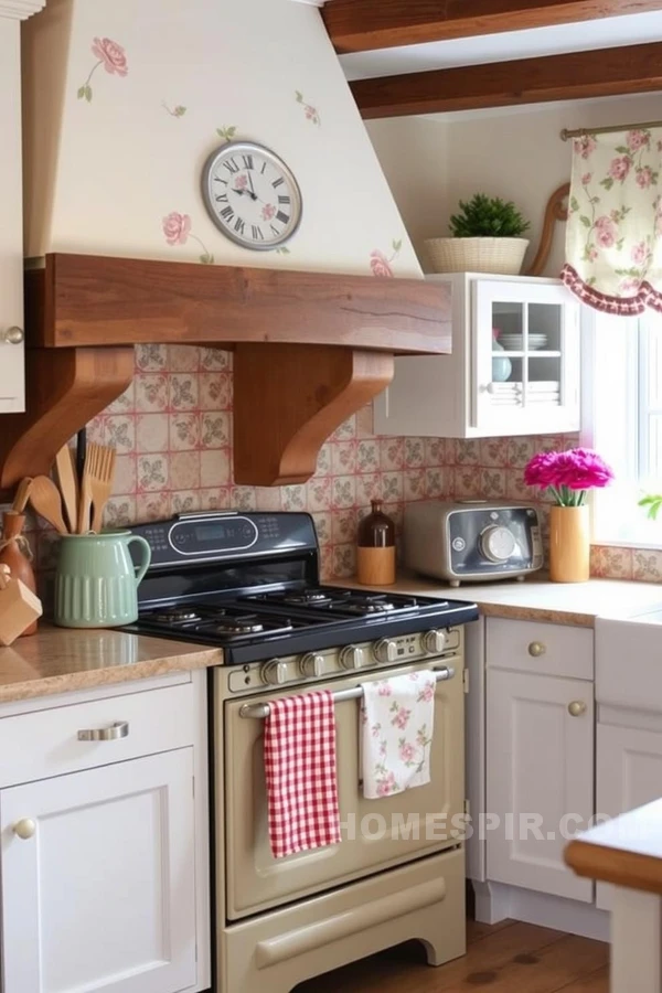 Antique Stove in Functional Cottage Style