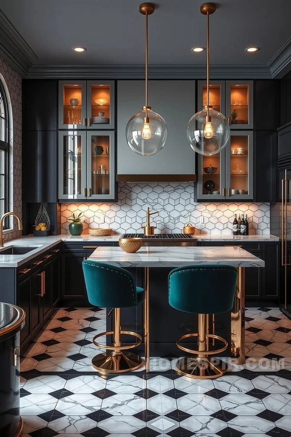 Art Deco Chic Kitchen Elegance