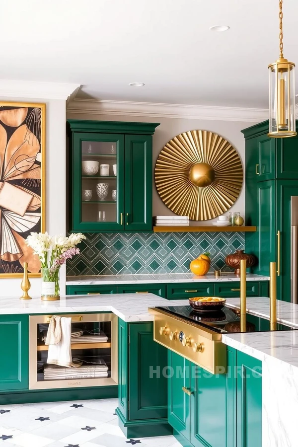 Art Deco Glam with Emerald and Brass