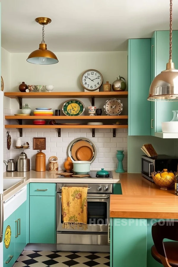 Art Deco Hardware In Retro Kitchen Fusion