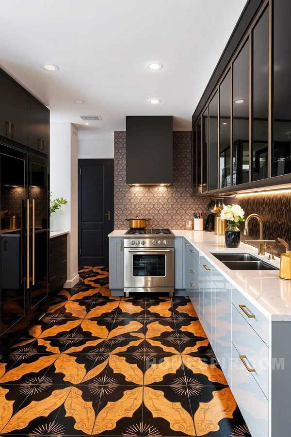 Art Deco Inspired Modern Kitchen Design