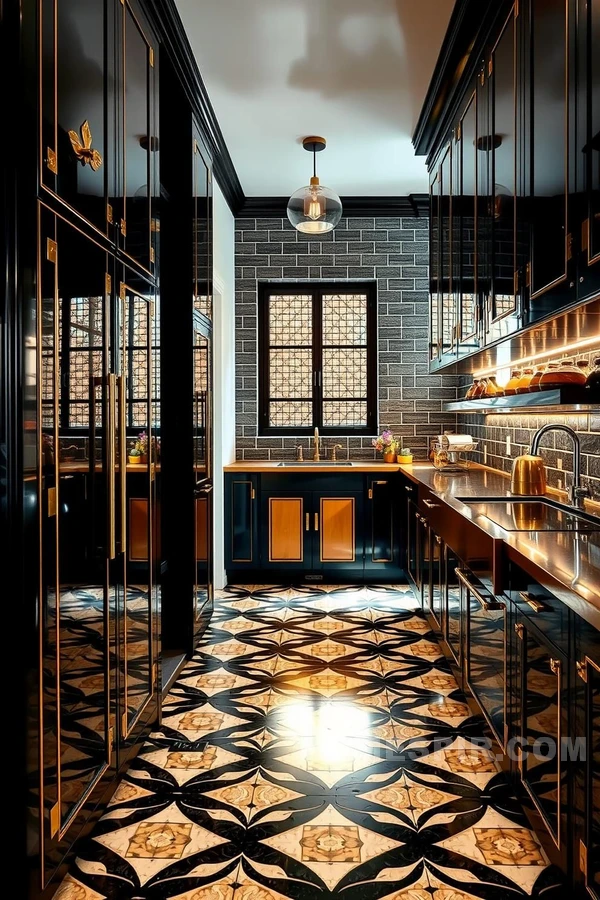 Art Deco Meets Industrial in Unique Kitchen Design