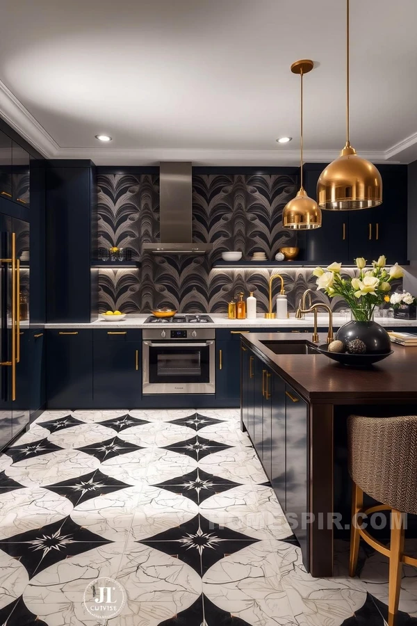 Art Deco Revival in Modern Kitchen Spaces