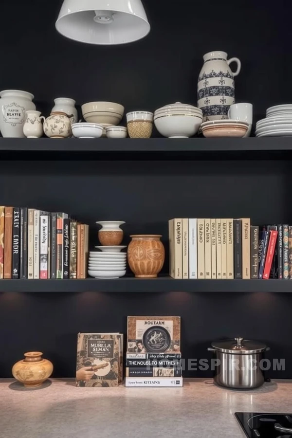 Artisan Display in Modern Kitchen Shelves