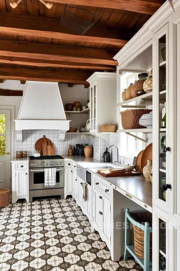 Artisan Pottery in a Parisian Kitchen