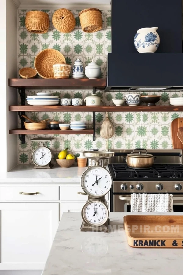 Artisan Touch Tiles and Baskets in Kitchen Design