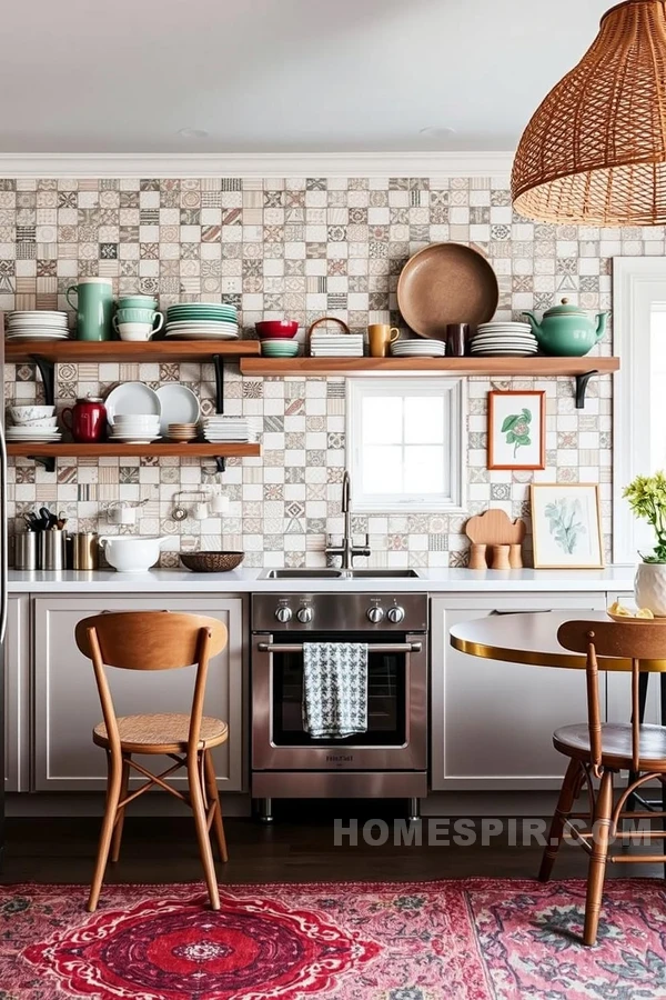 Artistic Bohemian Flair in Scandinavian Kitchen