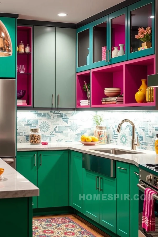 Artistic Colors in Contemporary Kitchen Interiors