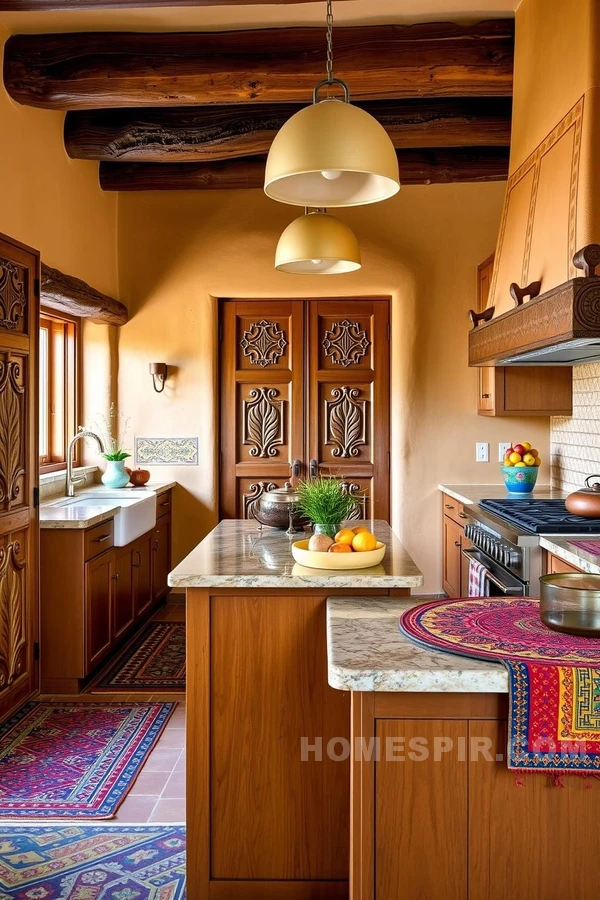 Artistic Southwestern Adobe Kitchen Style