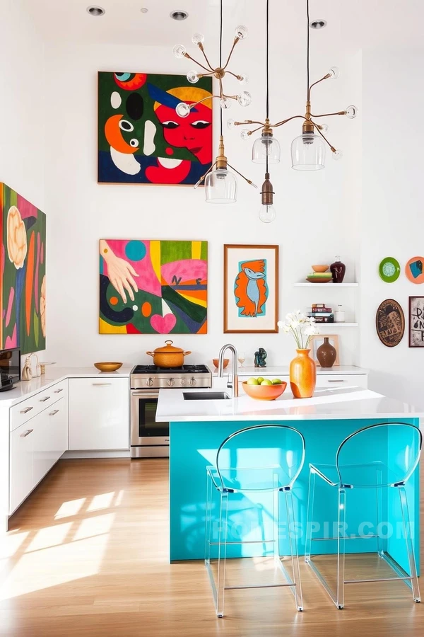 Artistic Vibrance in Chic Kitchen