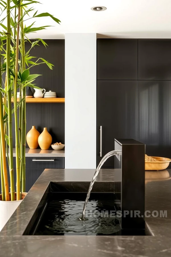 Bamboo Accents and Dark Steel Kitchen Oasis