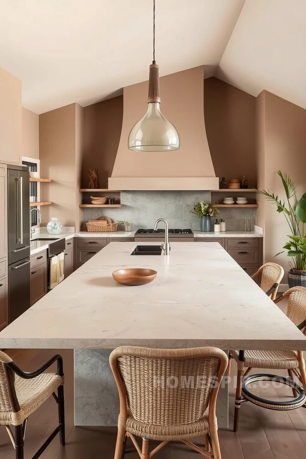 Bamboo Accents in Open Concept Kitchen