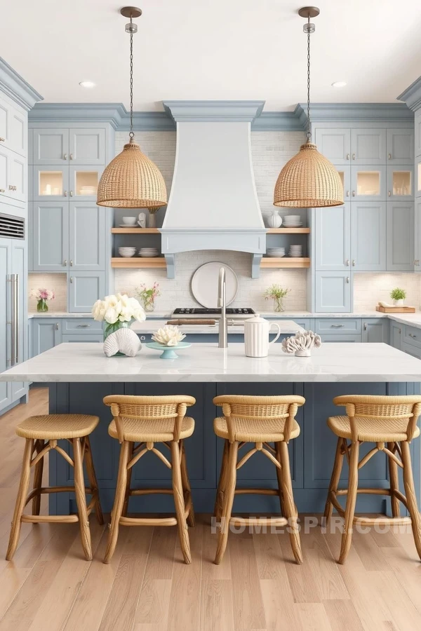 Beach Vibes in Coastal Open Kitchen