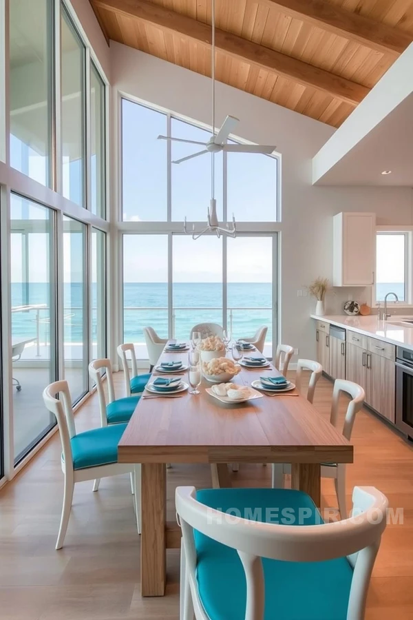 Beachy Tranquil Dining Atmosphere