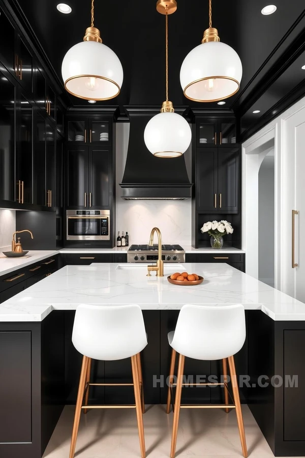 Black and White Chic Kitchen Harmony