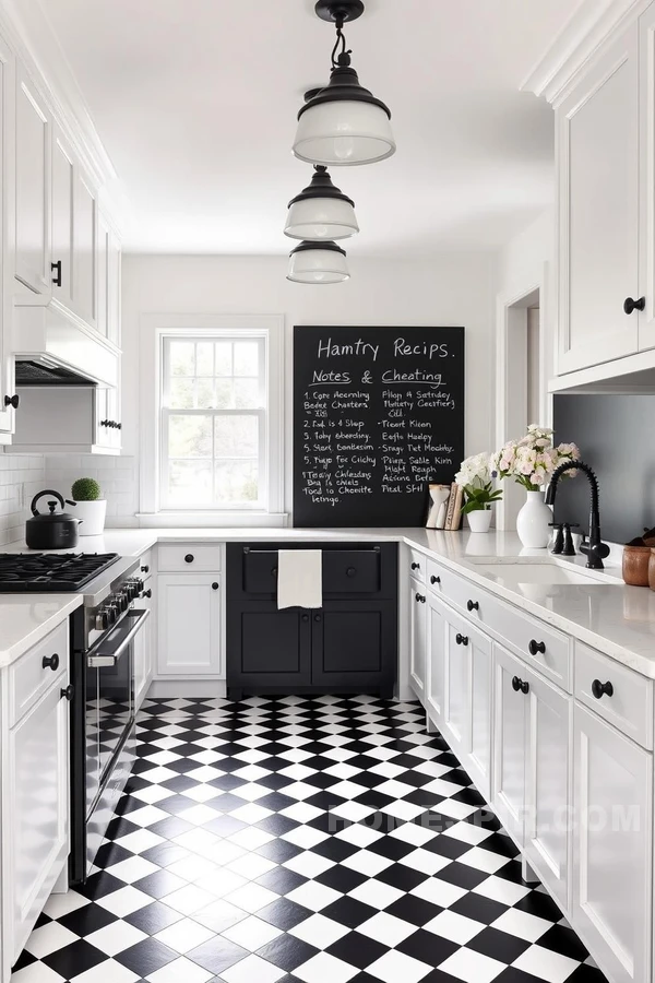 Black Hardware in White Cabinetry Design