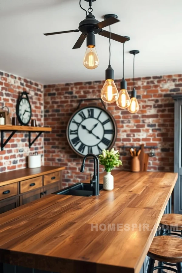 Blend of Rustic Wood and Industrial Style