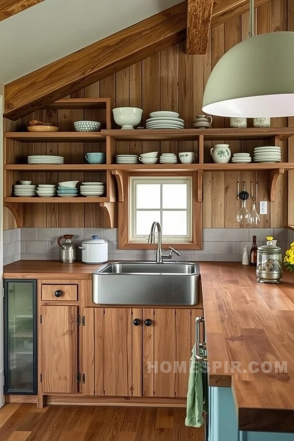 Blending Eras with Natural Wood Accents