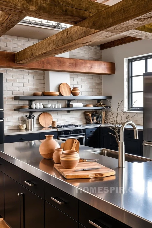 Blending Rustic Charm in Urban Kitchens