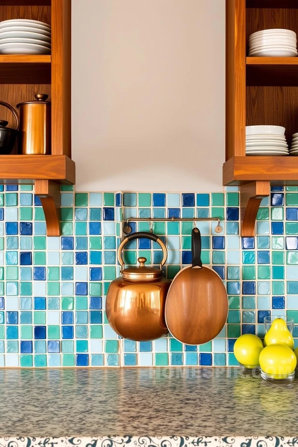 Blue Green Mosaic with Colonial Charm