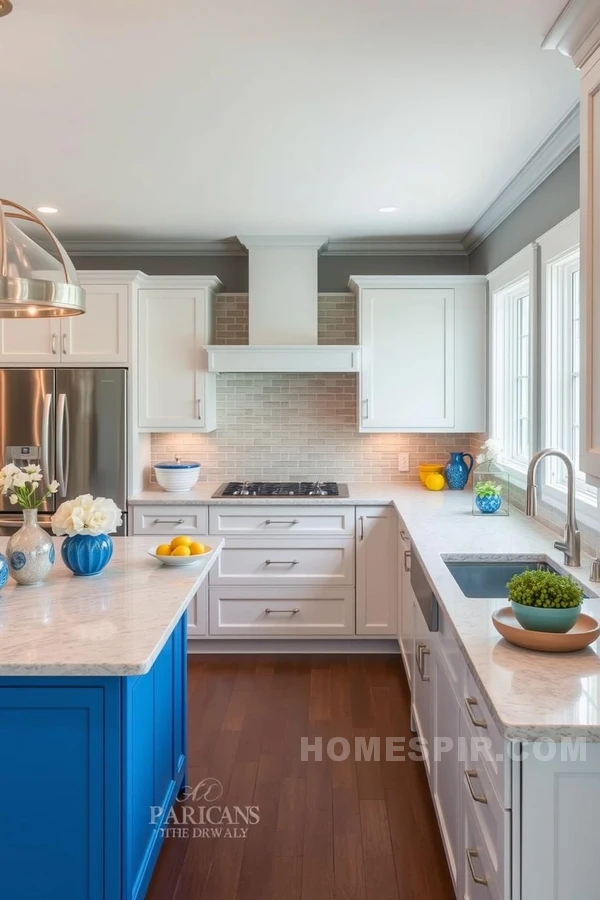 Blue Island in Transitional Kitchen Design