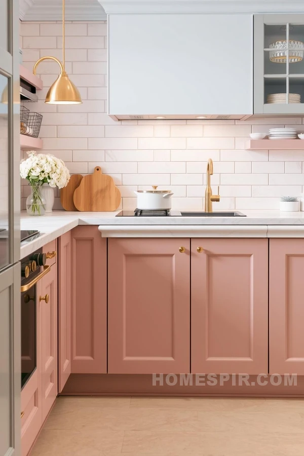 Blush Pink and Sandy Toned Kitchen Inspirations