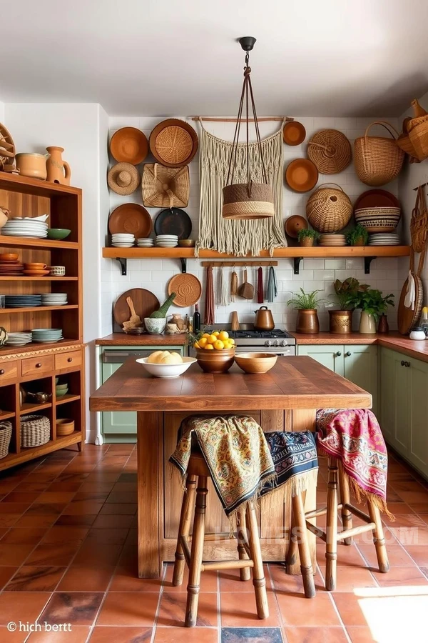 Bohemian Chic Kitchen Texture Fusion