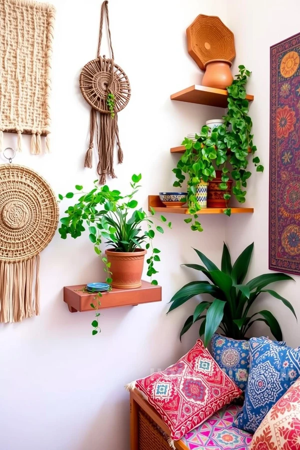 Bohemian Mediterranean Kitchen with Textured Walls