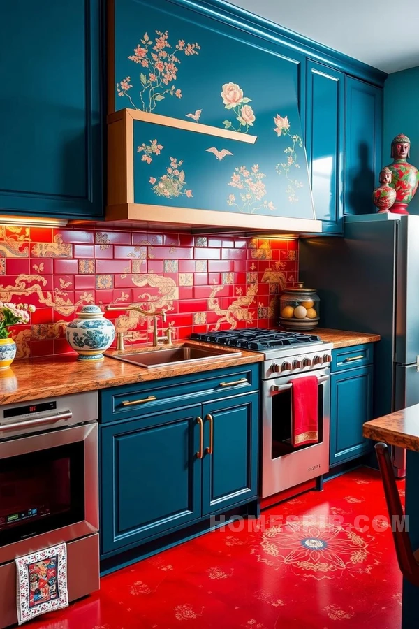 Bold Asian Palette with Red and Gold Accents