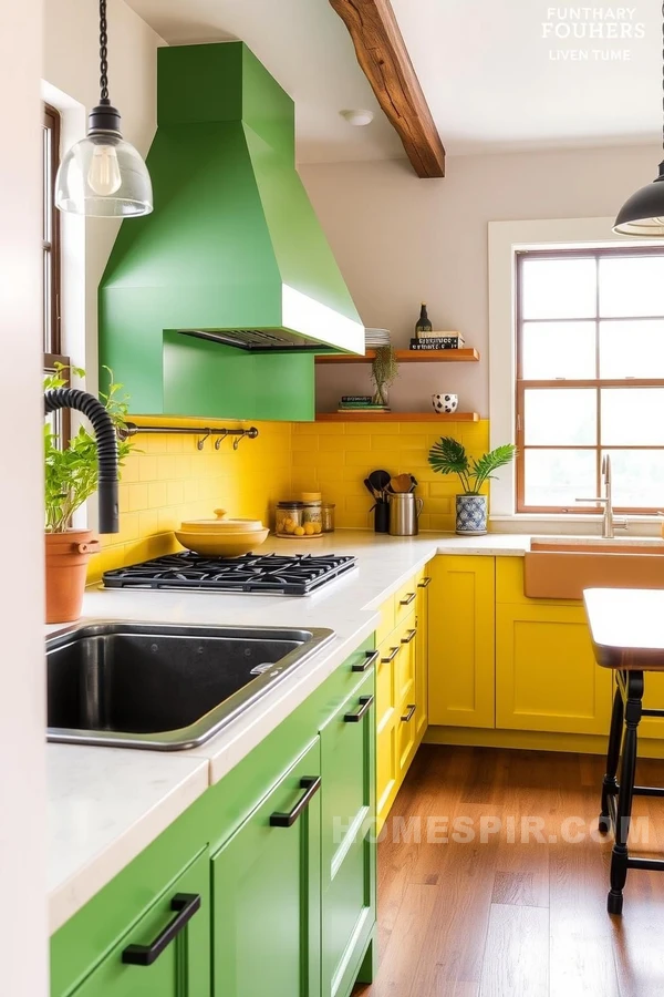 Bold Colors in Industrial Farmhouse Decor