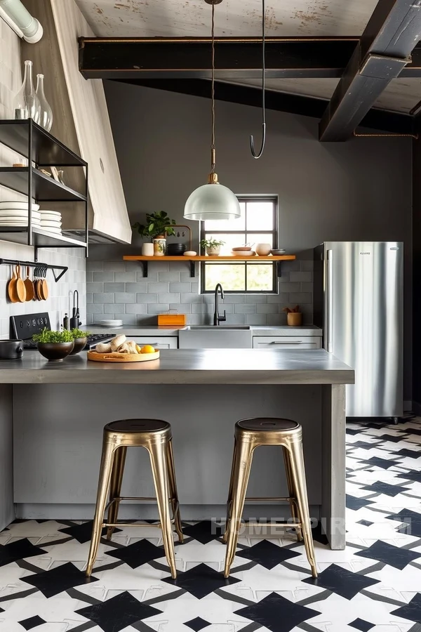 Bold Industrial Design with Metal Accents