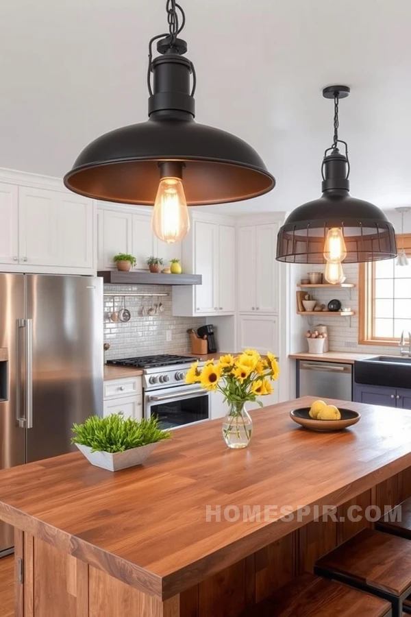 Bold Lighting with Edison Bulbs and Metal