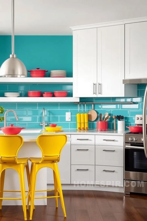 Bold Modern Kitchen with Colorful Energy