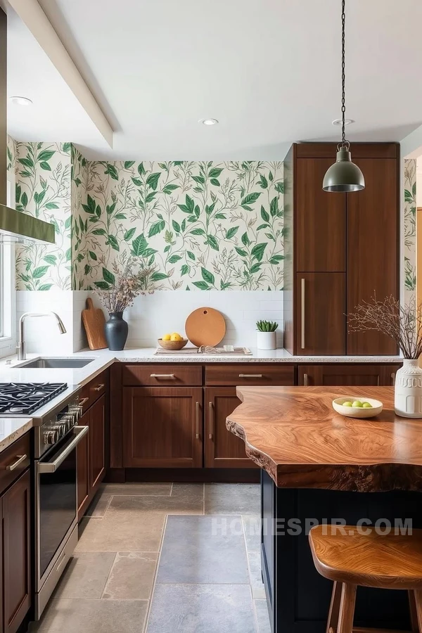 Botanical Vibes in Kitchen Interior