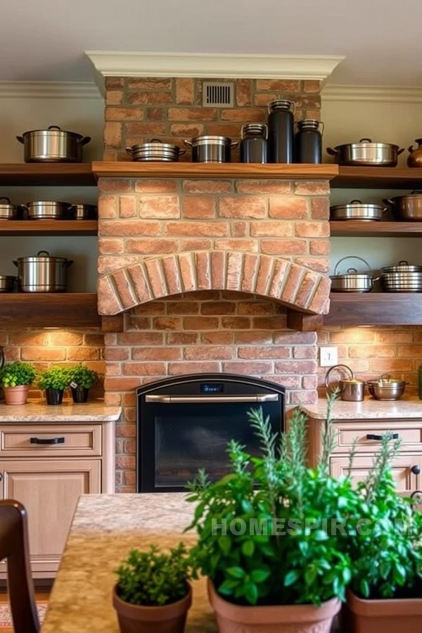 Brick Oven and Herb-Filled Ambiance