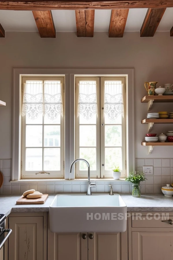 Bright Paris Kitchen with Farmhouse Sink