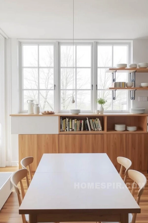 Bright Scandinavian Kitchen with Natural Light Accent