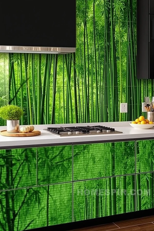 Bring Nature Indoors with Bamboo Tile Backsplash