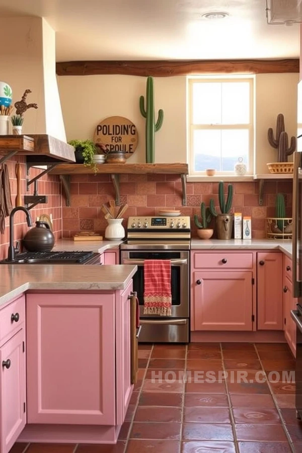 Cactus Decor and Terracotta Kitchen Charm