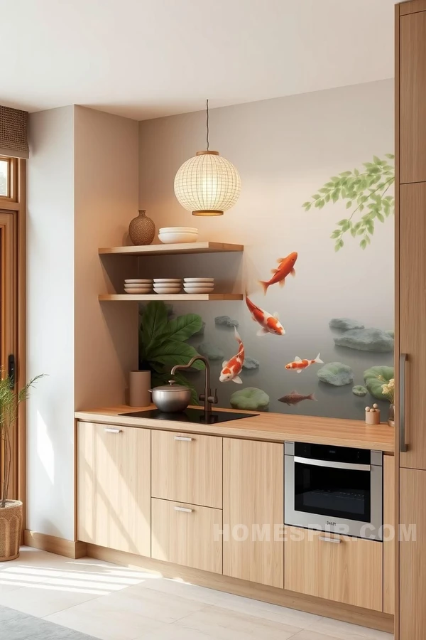 Calm Earth Tones in Asian Kitchen Design